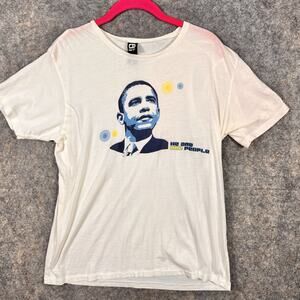 Vintage 2008 Obama “We Are One People” T-Shirt Men's LG‎ White Voting Tee